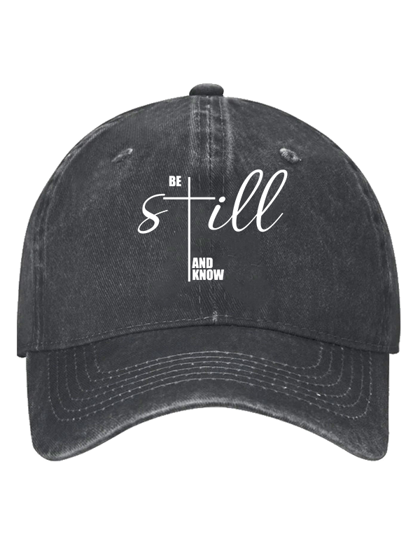Be Still And Know Cross Christian Hat