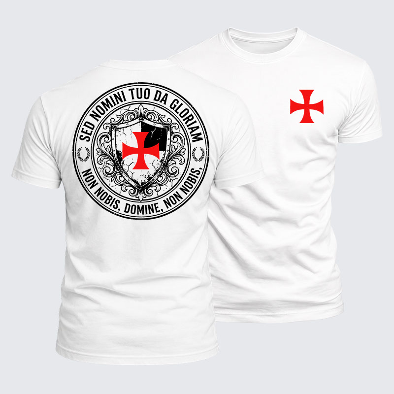 Luxe Mercerized Cotton Tee - Non Nobis Domine, Non Nobis, Sed Nomini Tuo Da Gloriam