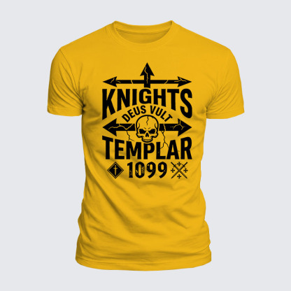 Luxe Mercerized Cotton Tee - Knights Templar Deus Vult