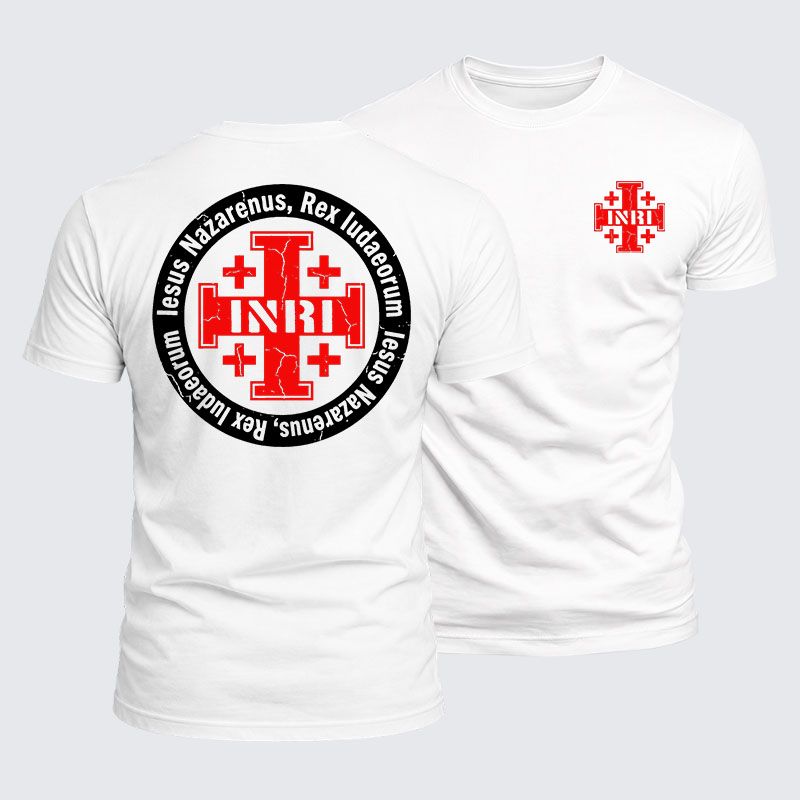 Luxe Mercerized Cotton Tee - INRI Jesus Of Nazareth King Of The Jews
