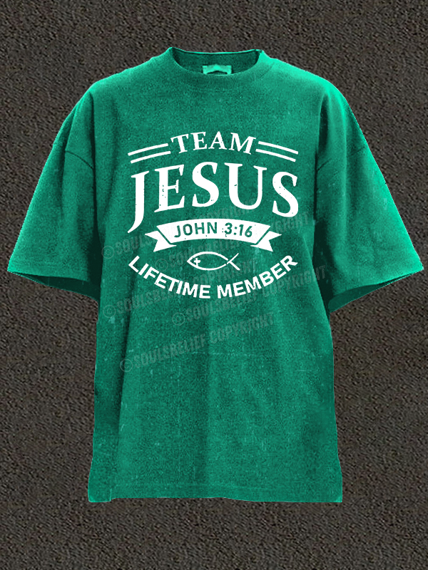 Jesus Team Christian Washed T-Shirt