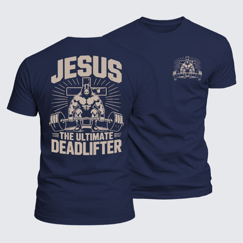 Luxe Mercerized Cotton Tee - Jesus The Ultimate Deadlifter
