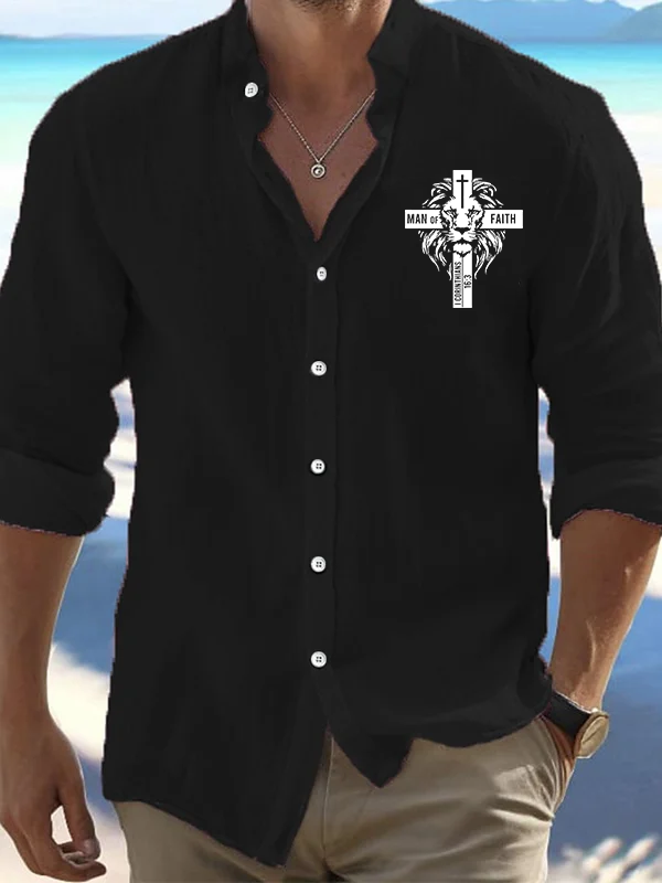 Man of Faith Christian Resort Casual Shirt