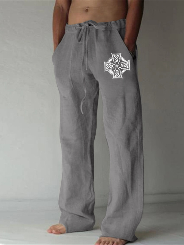 Celtic Cross Christian Beach Pants