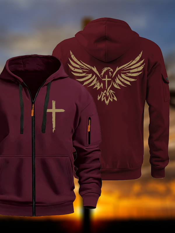 Wings Like Eagles Jesus God Christian Zipper Hoodies
