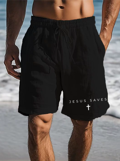Jesus Saves Christian Beach Shorts