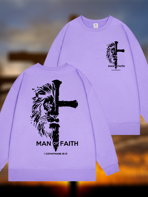 Man of Faith Jesus God Christian Sweatshirt