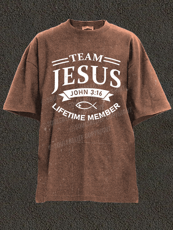 Jesus Team Christian Washed T-Shirt
