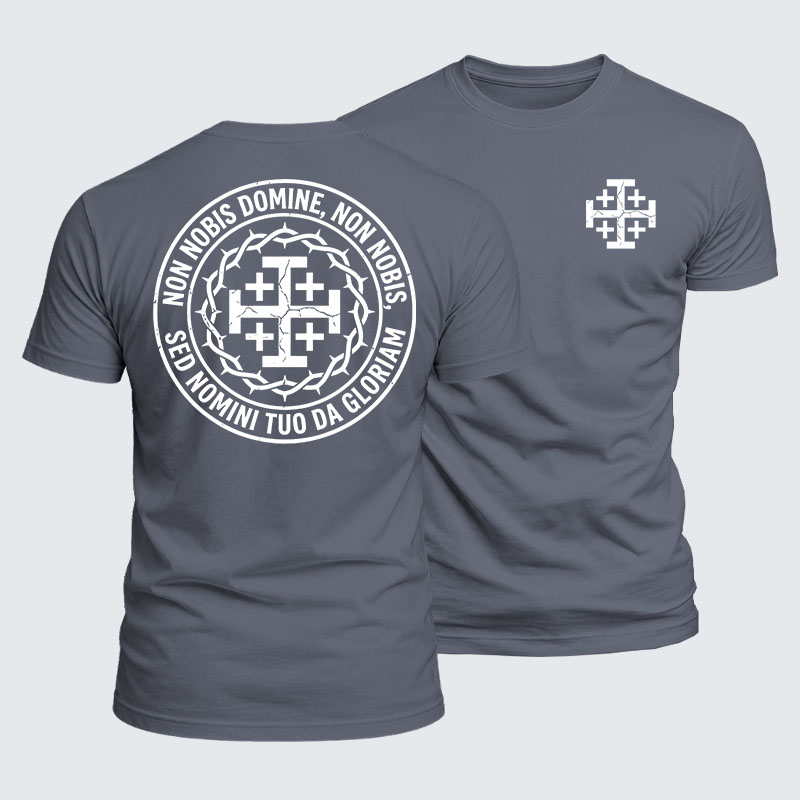 Luxe Mercerized Cotton Tee - Non Nobis Domine, Non Nobis, Sed Nomini Tuo Da Gloriam
