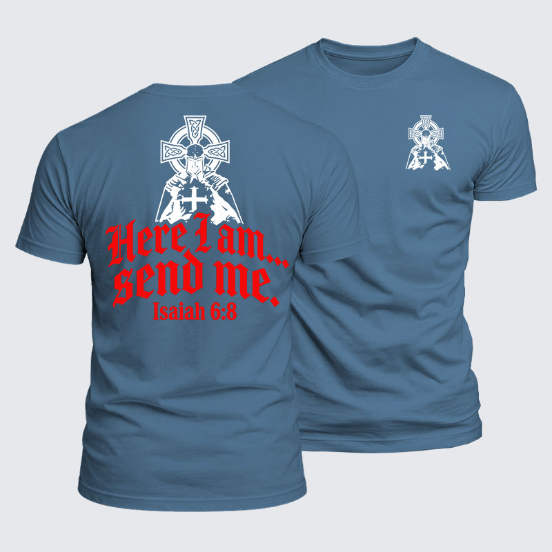 Luxe Mercerized Cotton Tee - Here I Am Send Me