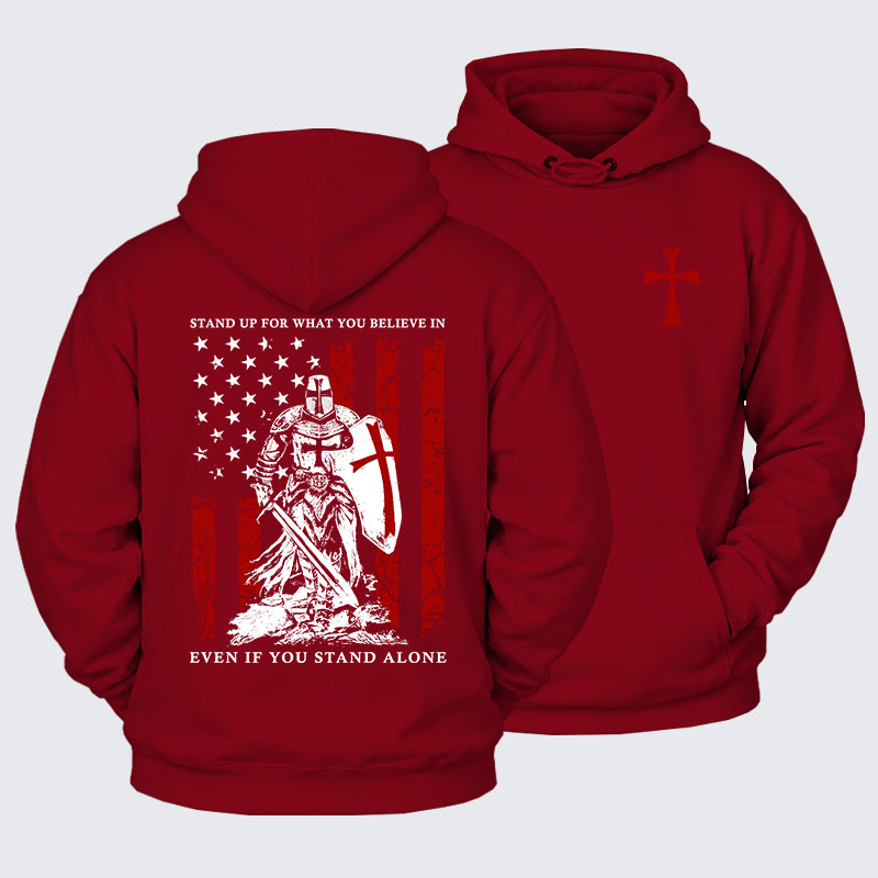 Plush Fleece-Lined Hoodie - Stand Up For What You Believe