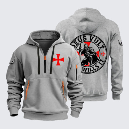 Zipper Hoodies - Knights Templar Deus Vult