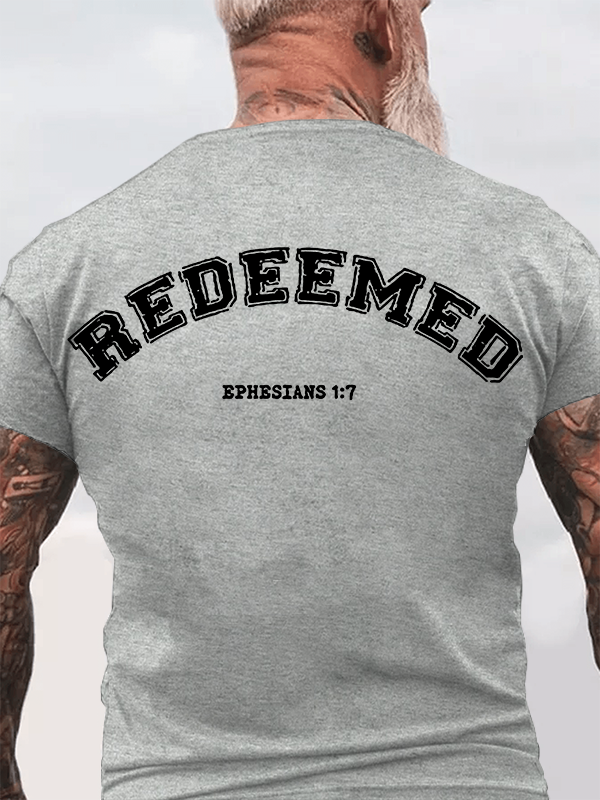 Redeemed  Jesus God Christian Cotton T-Shirt