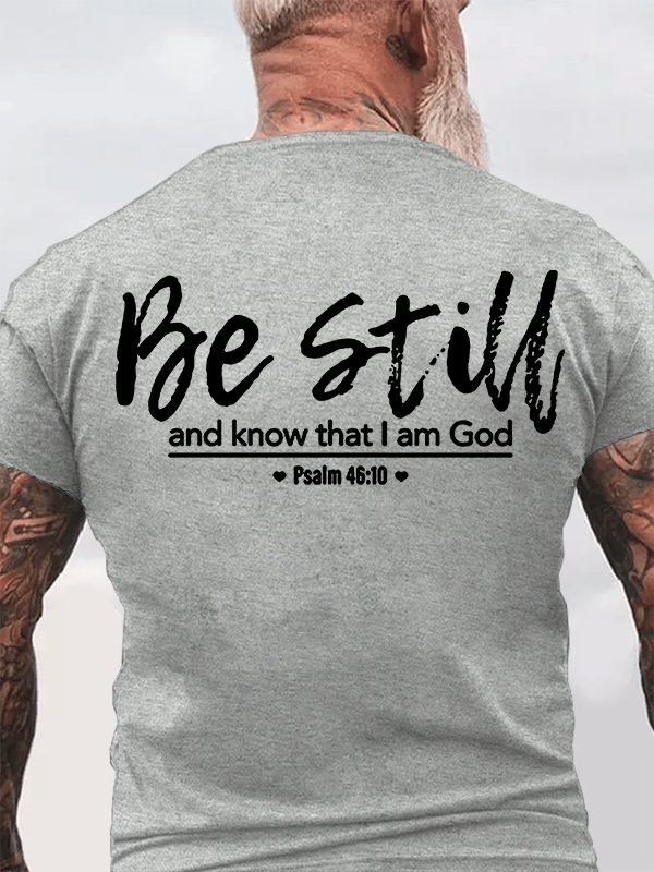 Psalm 46:10 Jesus God Christian Cotton T-Shirt