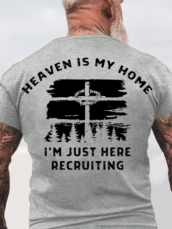 Heaven Is My Home  Jesus God Christian Cotton T-Shirt