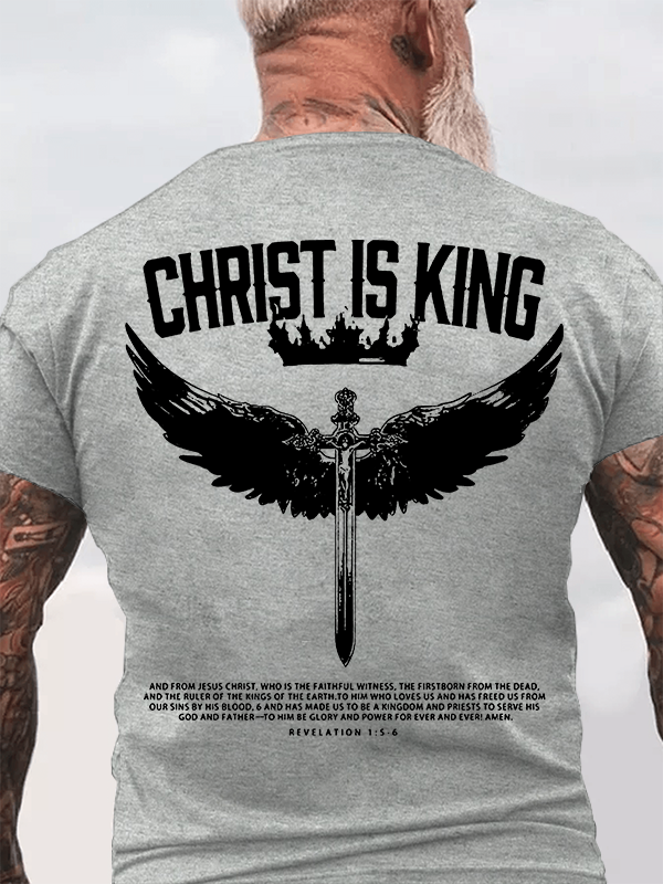 Christ Is King Christian Cotton T-Shirt