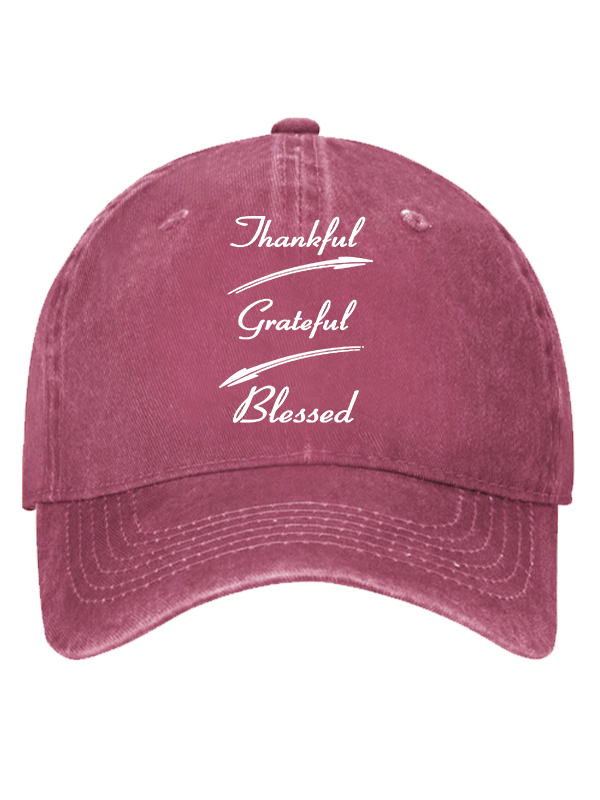 Thankful Grateful Blessed Christian Hat