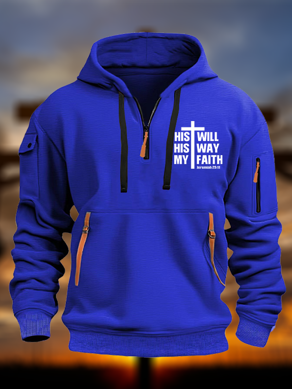 His Will His Way My Faith Jeremiah 29:11  Jesus God Christian Zipper Hoodies
