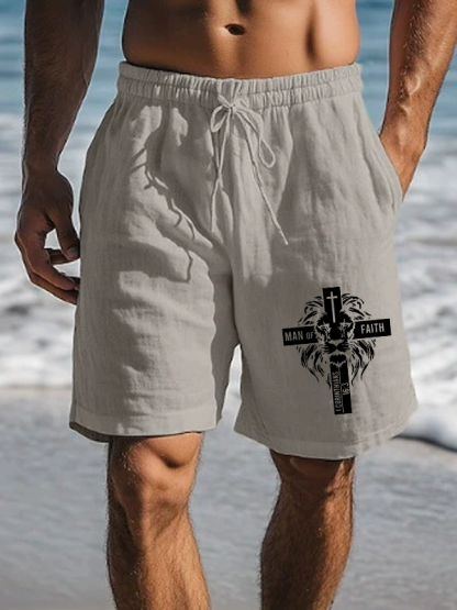 Man of Faith Christian Beach Shorts