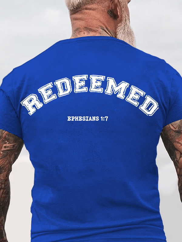 Redeemed  Jesus God Christian Cotton T-Shirt