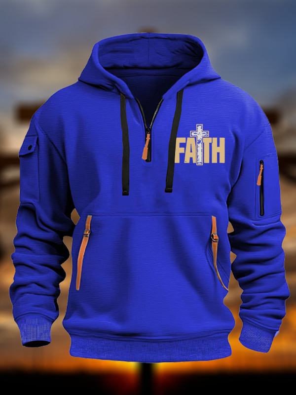 Faith Cross Jesus God Christian Zipper Hoodies