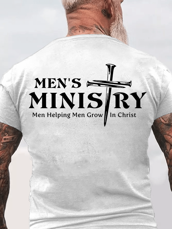 Men's Ministry ,Men Helping Men ,Church ministry Jesus God Christian Cotton T-Shirt