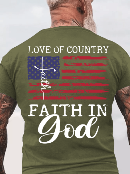 Faith In God Jesus God Christian Cotton T-Shirt
