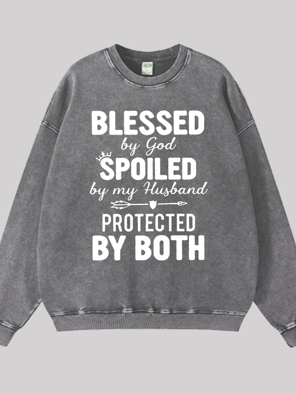 God Bless Jesus God Christian Washed Sweatshirt