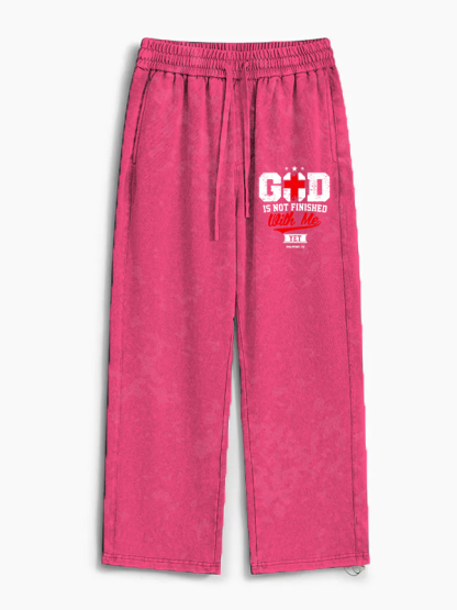 God Is Not Finished With Me Philippians 1:5 Jesus God Christian Washed Sweatpants