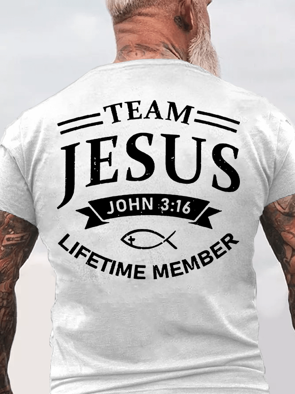 Jesus Team  Jesus God Christian Cotton T-Shirt