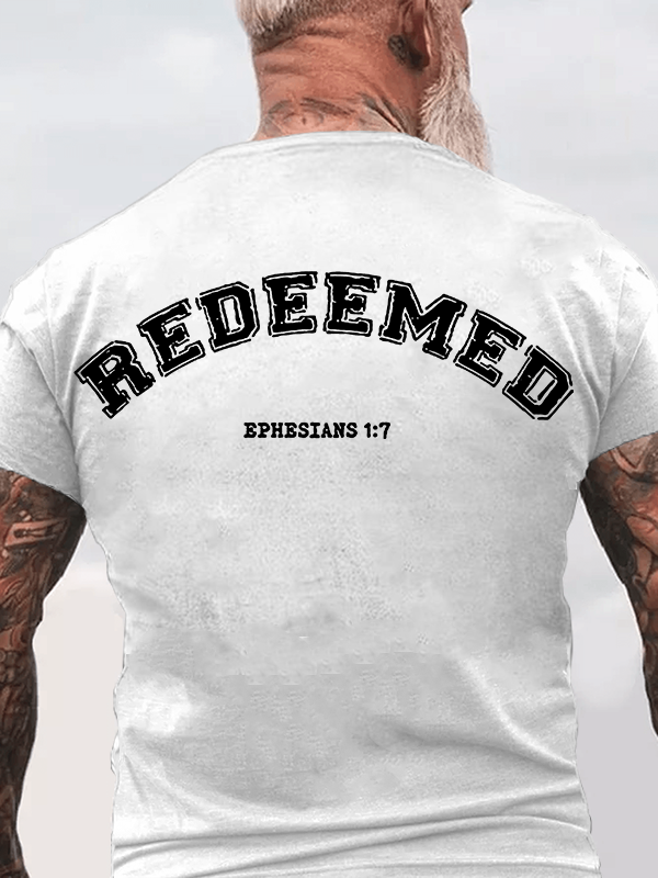 Redeemed  Jesus God Christian Cotton T-Shirt
