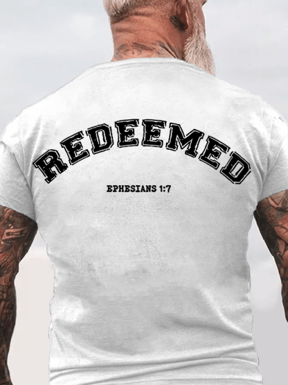 Redeemed  Jesus God Christian Cotton T-Shirt