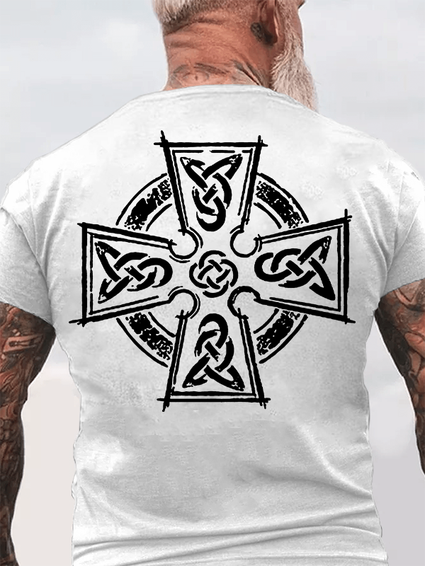 Celtic Cross  Jesus God Christian Cotton T-Shirt