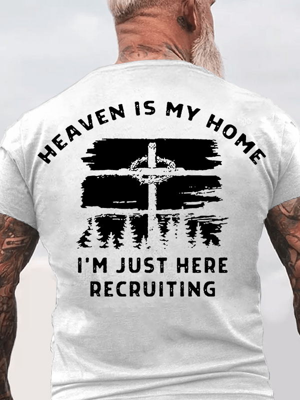 Heaven Is My Home  Jesus God Christian Cotton T-Shirt