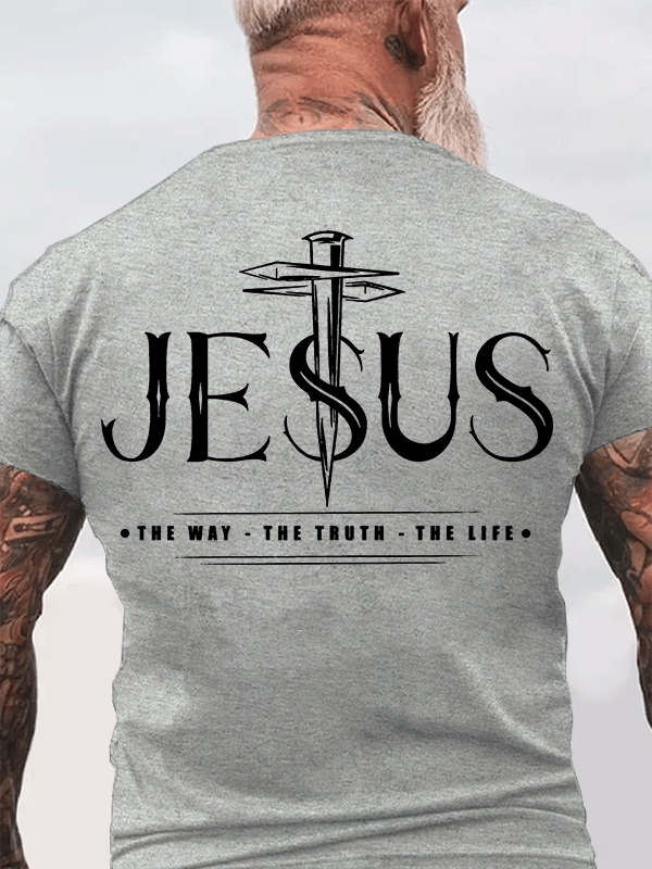 Jesus The Way The Truth The Life Jesus God Christian Cotton T-Shirt