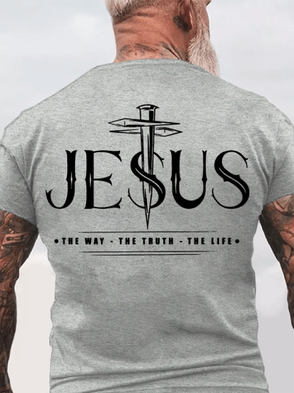 Jesus The Way The Truth The Life Jesus God Christian Cotton T-Shirt