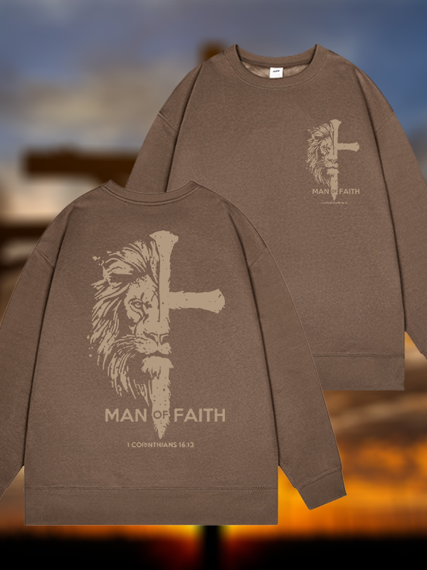 Man of Faith Jesus God Christian Sweatshirt