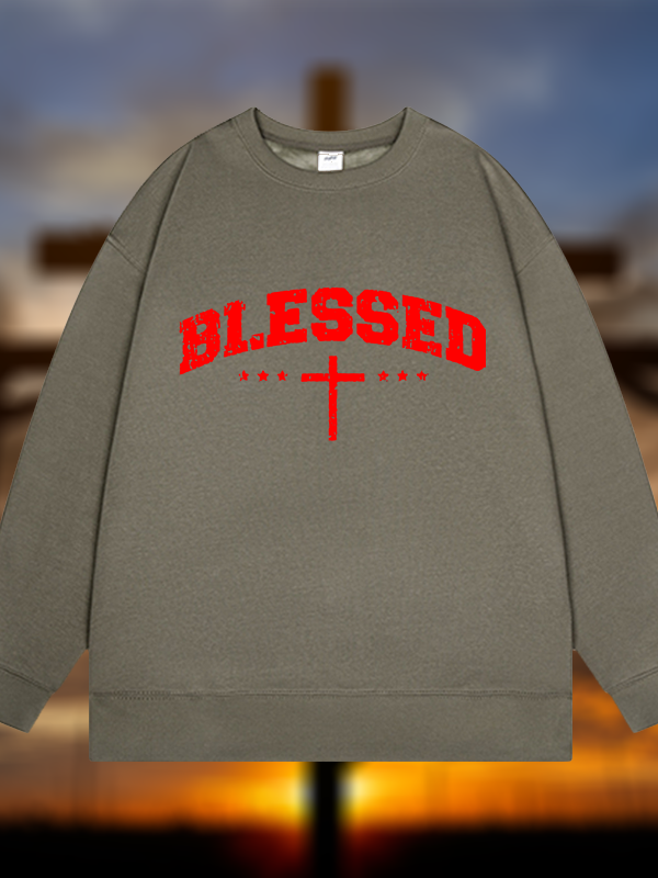 Blessed Cross Jesus God Christian Sweatshirt