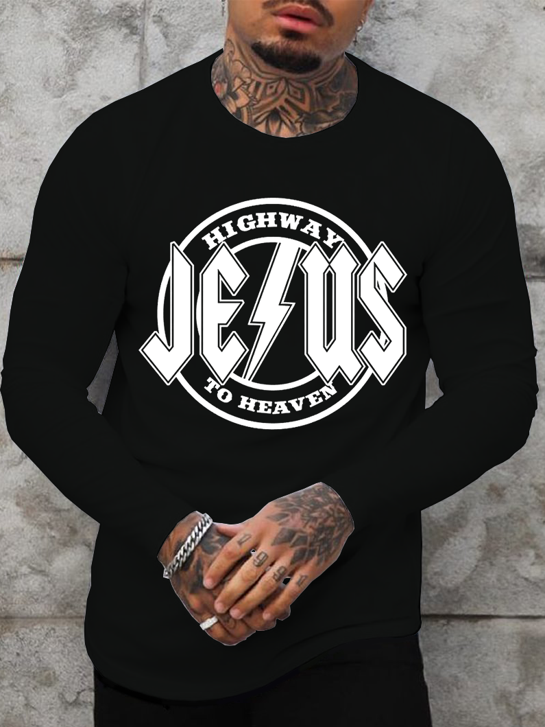 Men's  faith God'S Strong Hand Is Over My Life Long Sleeve T-Shirt