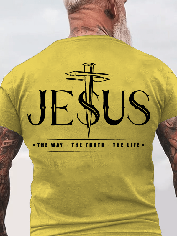 Jesus The Way The Truth The Life Jesus God Christian Cotton T-Shirt