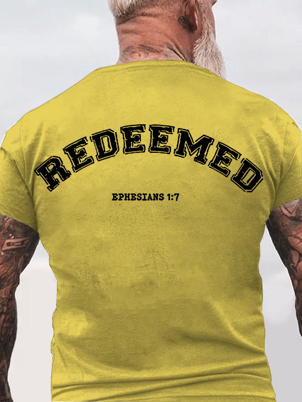 Redeemed  Jesus God Christian Cotton T-Shirt