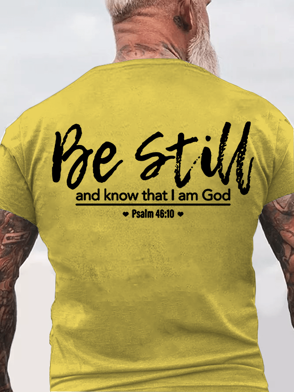 Psalm 46:10 Jesus God Christian Cotton T-Shirt