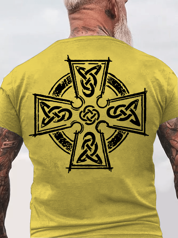 Celtic Cross  Jesus God Christian Cotton T-Shirt
