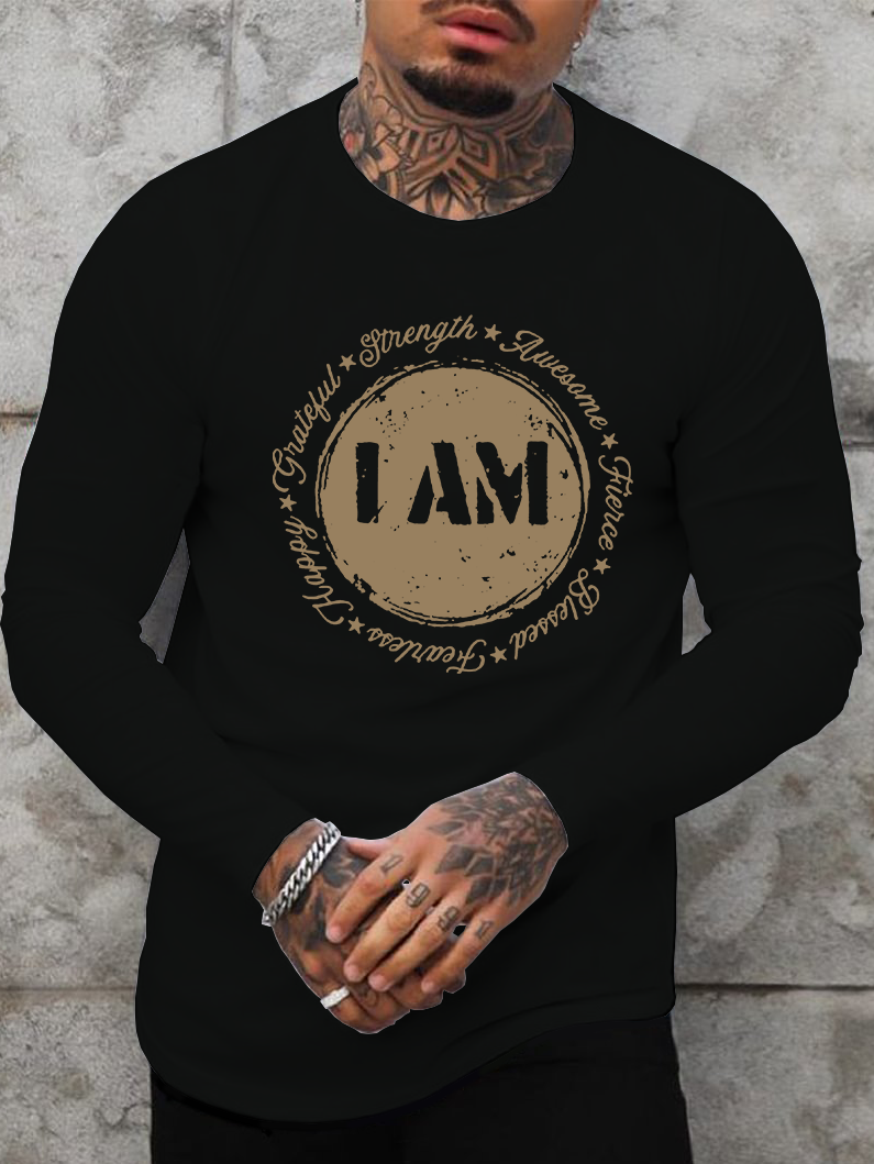 Men's  faith God'S Strong Hand Is Over My Life Long Sleeve T-Shirt