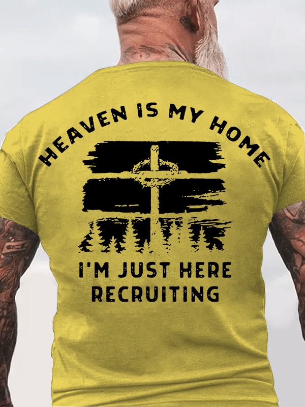 Heaven Is My Home  Jesus God Christian Cotton T-Shirt