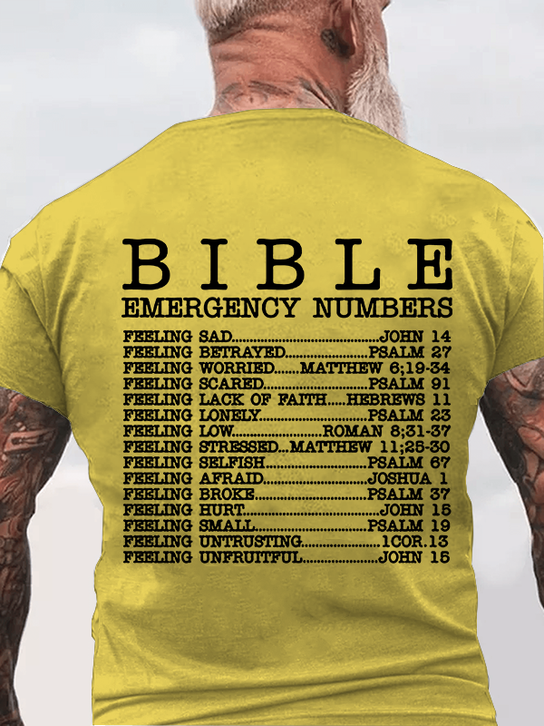 Christian Bible Emergency Numbers T-Shirt