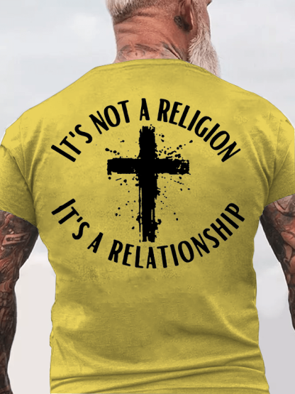 [Copy]Man of Faith Jesus God Christian Cotton T-Shirt