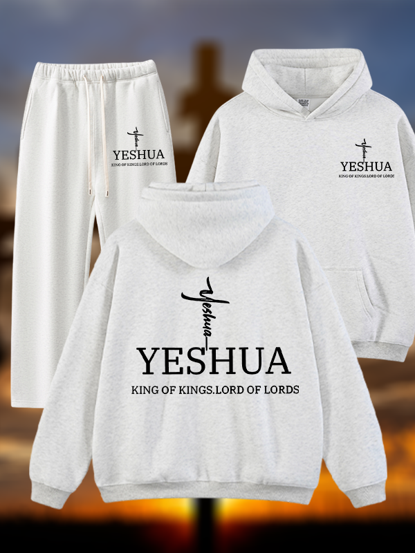 [Copy]Jesus The Way The Truth The Life Jesus God Christian Plush Fleece-Lined Hoodie Set