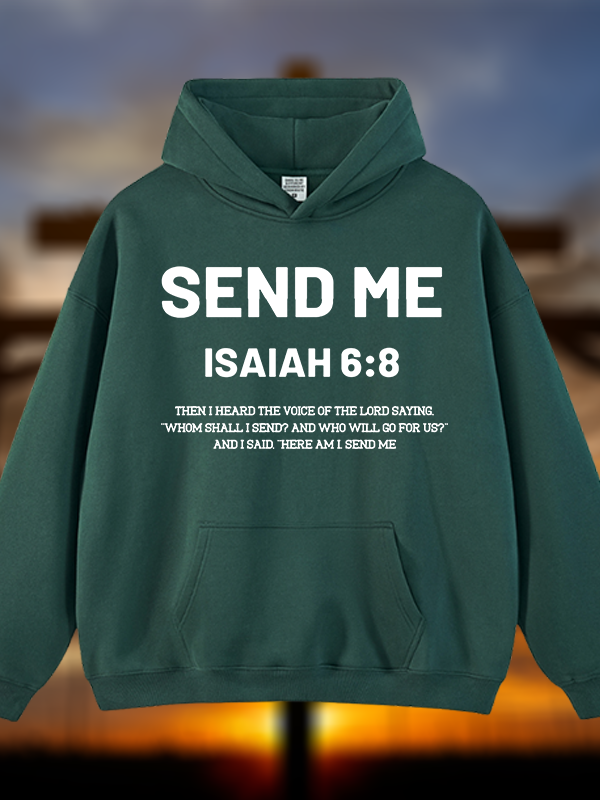 Send Me Jesus God Christian Plush Fleece-Lined Hoodie