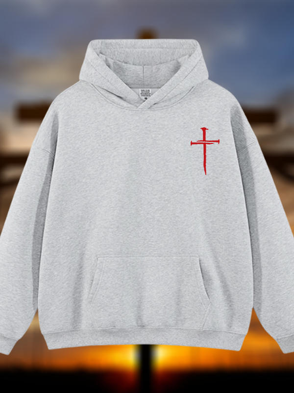 Cross Jesus God Christian Plush Fleece-Lined Hoodie